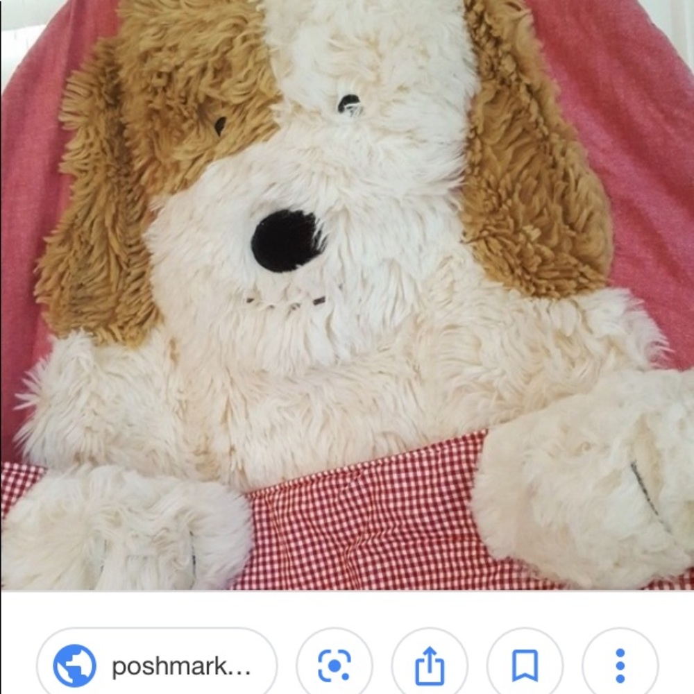 Pottery Barn Kids Red Gingham Puppy Sleeping Bag